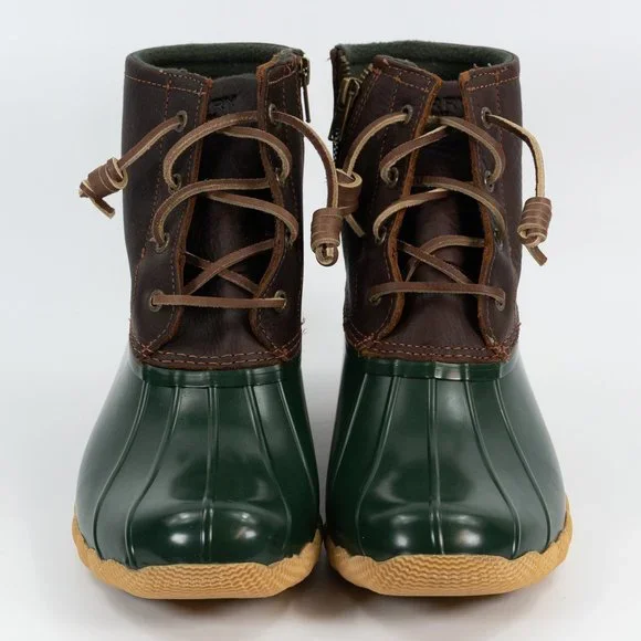 Sperry Women's Saltwater Duck Boot 'Tan Green' STS90998F Rain Boots size 6 - 11 - Picture 5 of 14